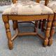 6 Louis XIII chairs in solid wood with floral fabric from the 20th century.