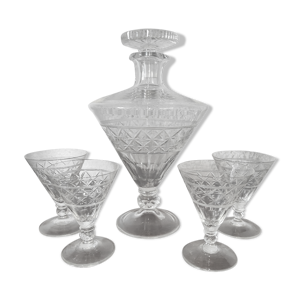 Carafe à Porto en cristal taillé