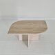 Travertine Coffee or Side Table in Teardrop Shape, Italy 1980s