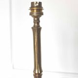 Vintage tripod brass floor lamp bamboo decoration