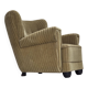 1960s, Danish relax armchair, furniture velour, oak wood.