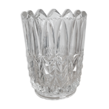 Vase en verre moulé/ ciselé