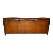 Restored leather Howard & Son canapé style, 204 cm