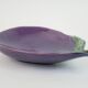Vide poche aubergine en céramique signée Aegitna Vallauris