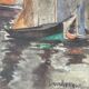 Painting painting 1935 Dunkirk Cottin marine port