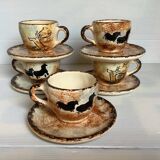 André Quiron Bruno zoomorphic Lascaux cave coffee service
