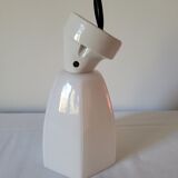 Art Deco wall lamp in porcelain and opaline