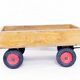 Authentic wooden toy label "Spielgut", Tractor and trailer