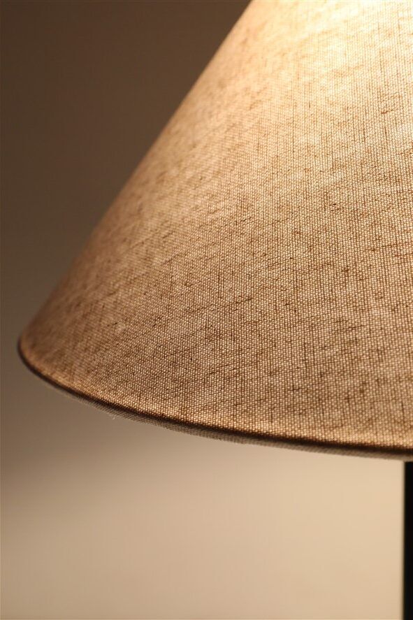 Big black Hustadt table lamp with pointed shade / 1970s / 1980s / postmodern design
