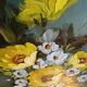 HST painting "Bouquet of flowers in a vase" signed + cadere ec. XX°