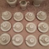 Complete art deco service in Limoges porcelain 12 cups
