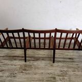 Vintage Scandinavian bench and armchairs for Glostrup 1960