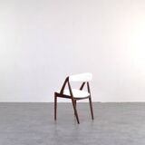 Teak & Boucle Chairs by Kai Kristiansen for Schou Andersen, 1960s, Set of 4