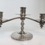 Candle holders or candlesticks made of silver metal