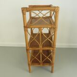 Bamboo rattan shelf, 60/70s