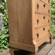 Empire high chest of drawers in solid raw oak