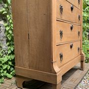 High Empire chest of drawers in solid raw oak