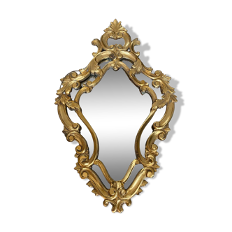 Louis XV style mirror in gilded wood
