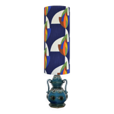 Flambeau blue floor lamp - vintage 1970's