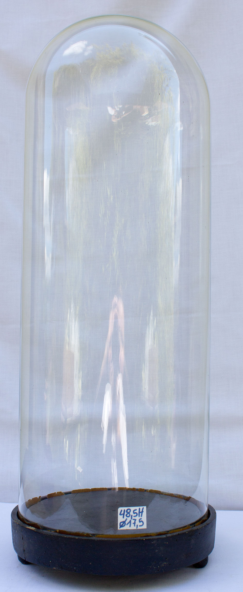 Antique round glass globe 48.5 x 17.5 cm