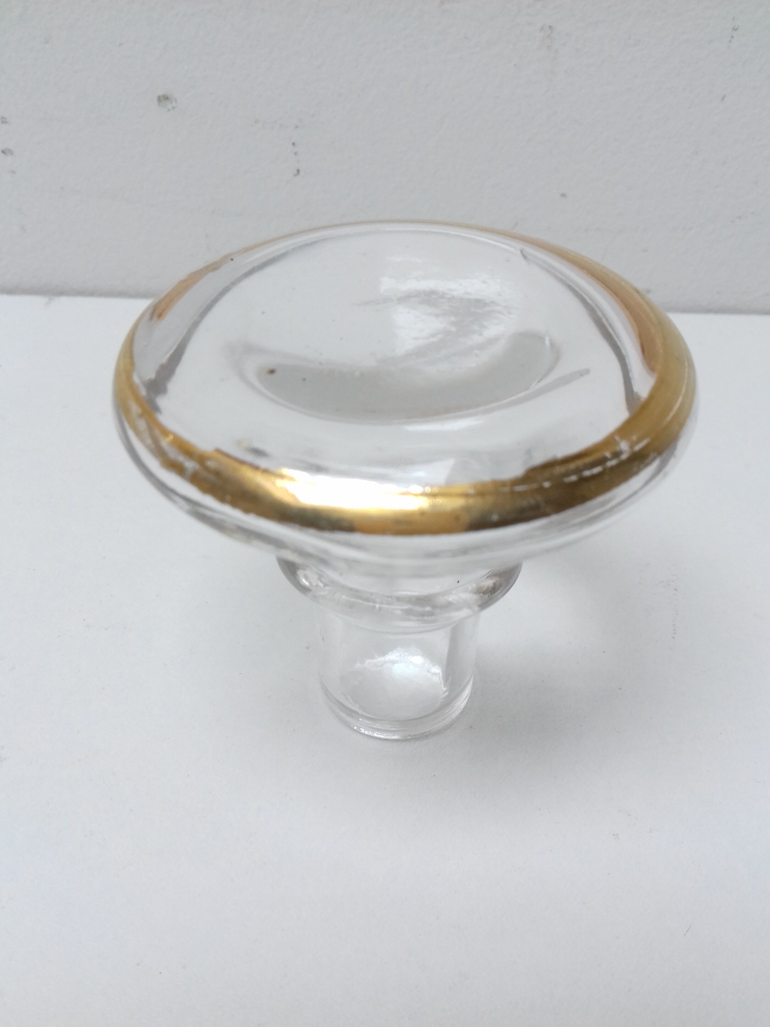 Carafe glass gilded and engraved