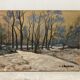 Oil on vintage landscape panel