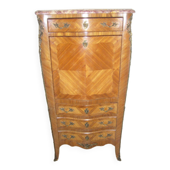 secretary style louis xv curved rosewood