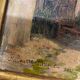 Oil on panel of courregelongue old picturesque street