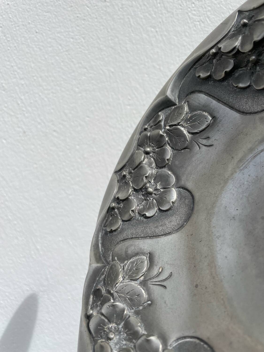 Signed metal salad bowl