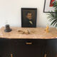 Black art deco cabinet