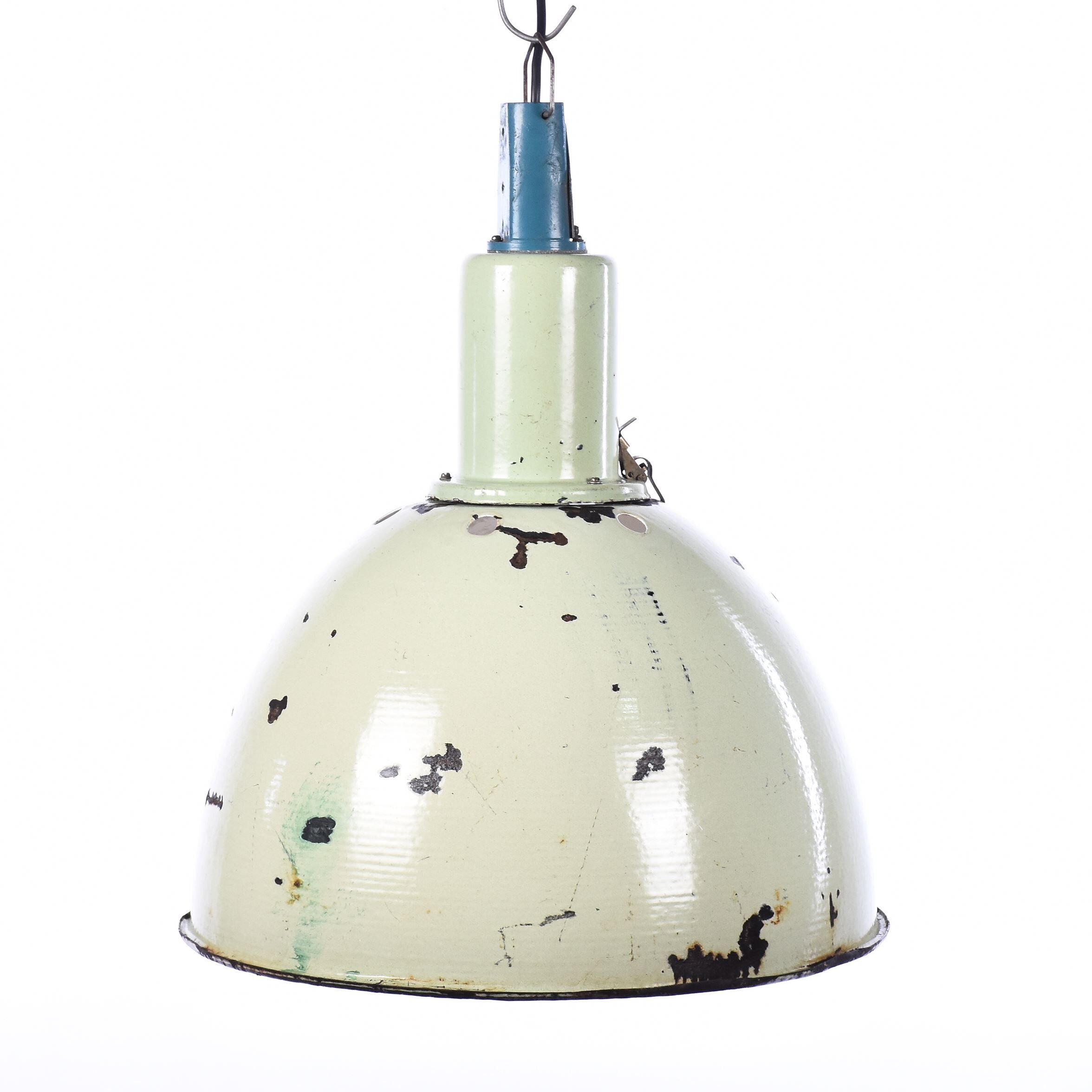 Enamel pendant lamp green