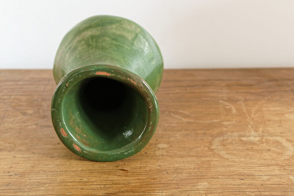 Glazed terracotta vase