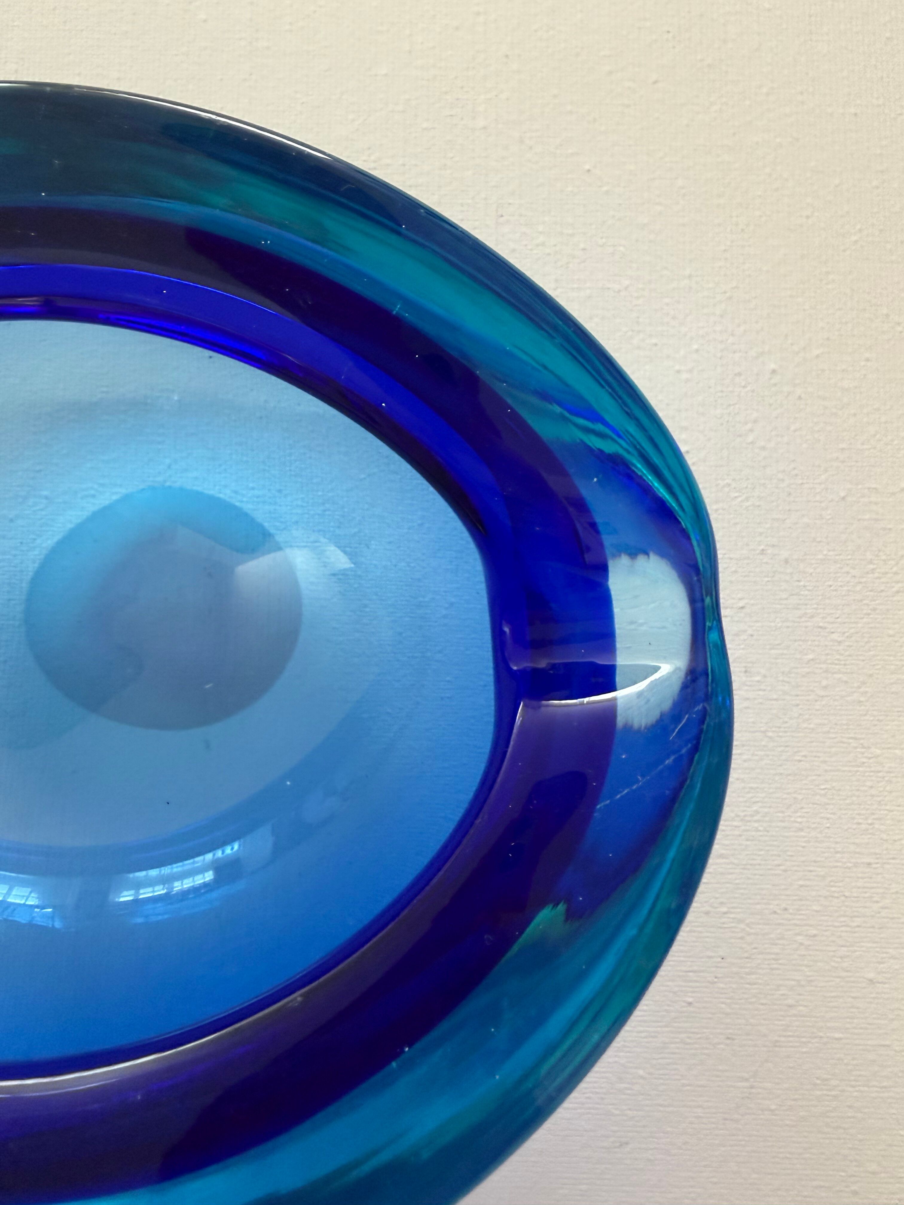 Murano blue ashtray