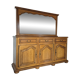 Rustic style buffet with mirror – Solid wood – Very good condition