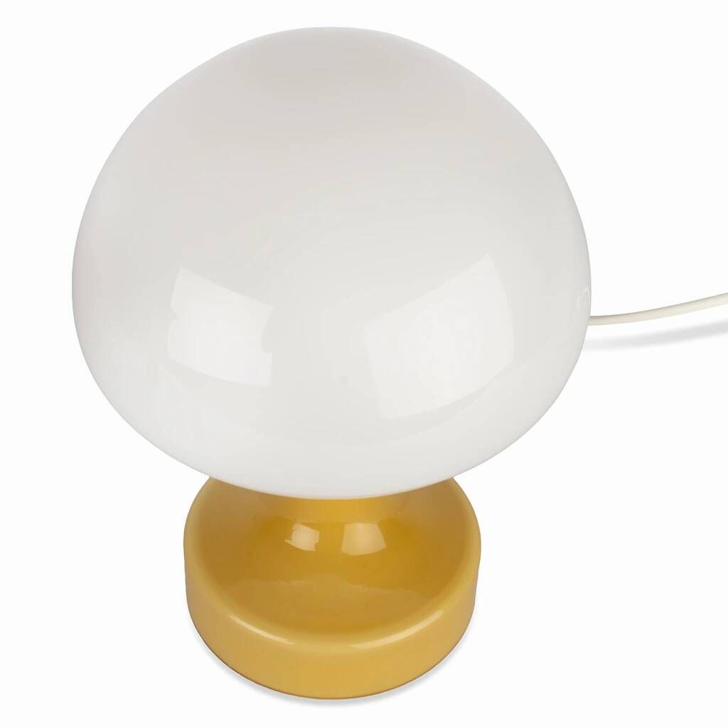 A blown glass table lamp in the Brussels style designed in the 1970s.