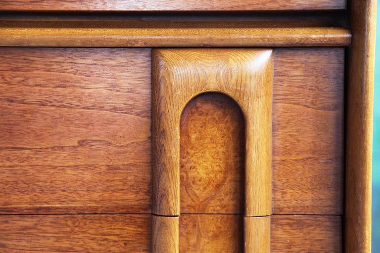 Vintage 5-drawer dresser Lane Burlwood 1960s