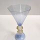 Light Blue Octagonal Murano Glass Goblet "Tipetto", Italy
