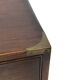 Vintage set of wooden bedside tables in military campaign style design