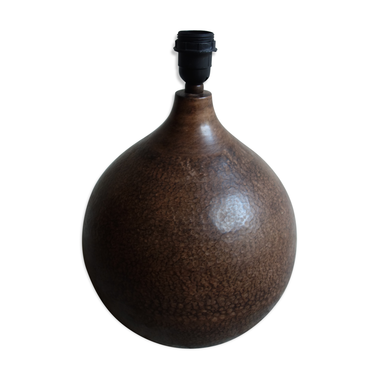 Foot of Lamp Ball in Hammered Metal 70s