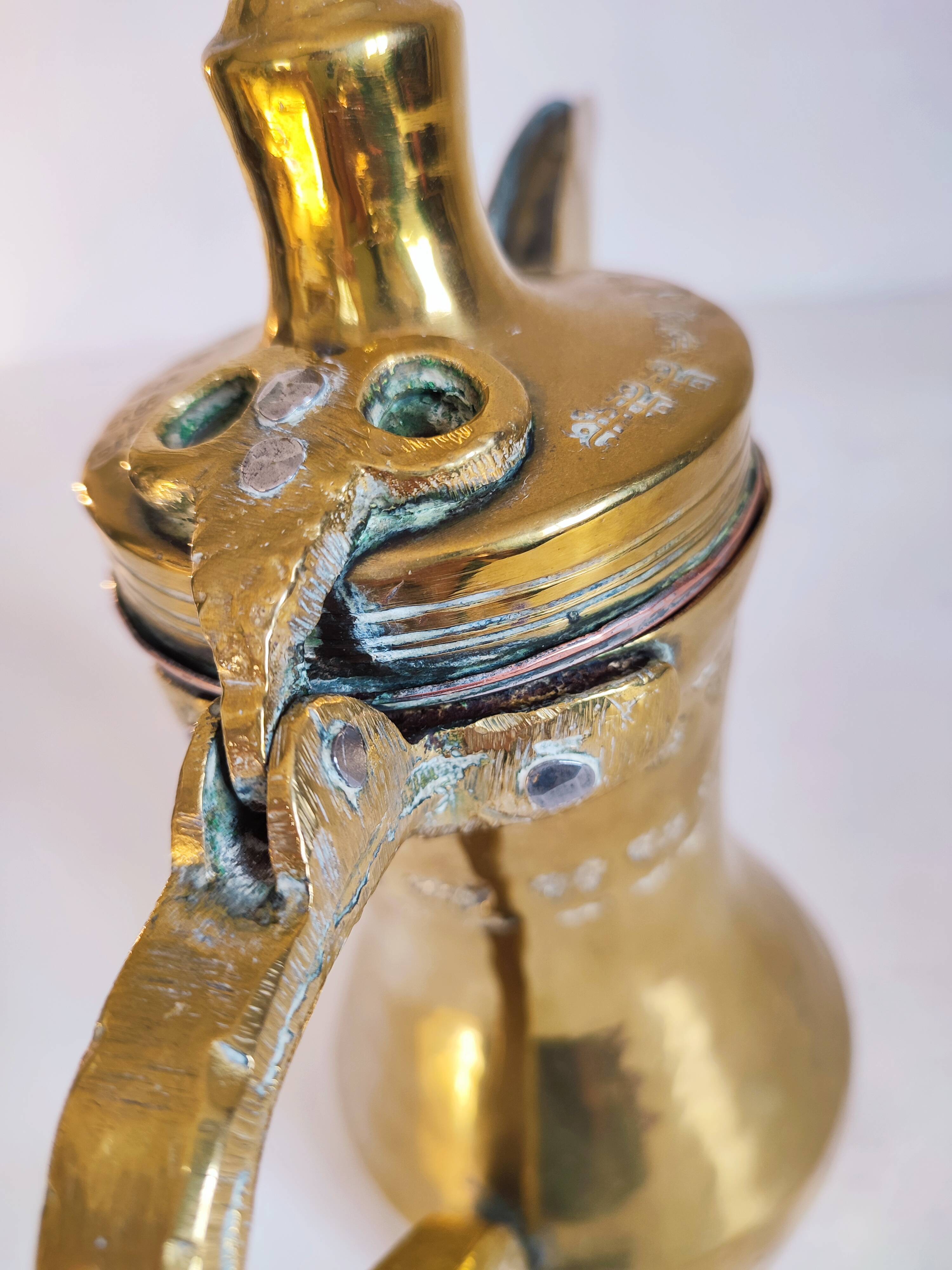 Brass coffee maker Saudi Arabia 19th