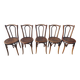 Set of 5 Buchon bistro chairs in curved wood