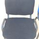 2 chaises empilables de tissus noir et bleu