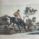 Engraving The Return of the Hunter by C. Vernet early 20th century