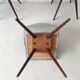 Ensemble de 4 chaises blanche et grise  années 1950