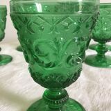 Lot of 6 glasses on foot