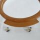 Large round mirror tray, Scandinavian, in blond wood, 60 70