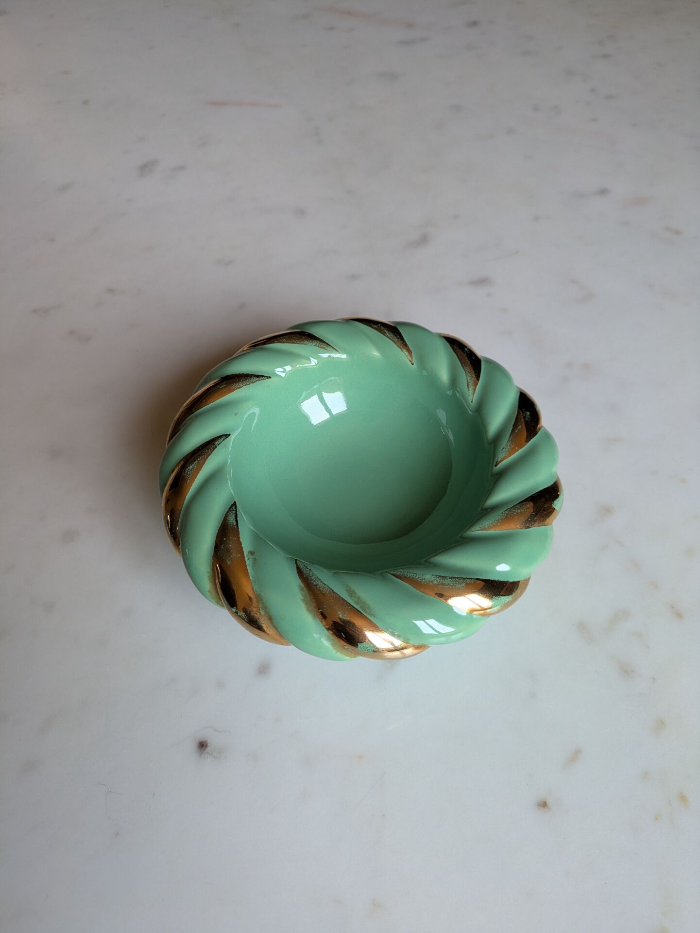 Rare Mid Century glazed ceramic ashtray