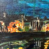 Tableau HST Travail de copiste V. Van Gogh "Nuit étoilée" Arles