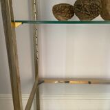 Glass and brass shelf