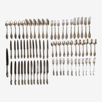 Silver-plated cutlery by Boulenger goldsmith 71 pieces